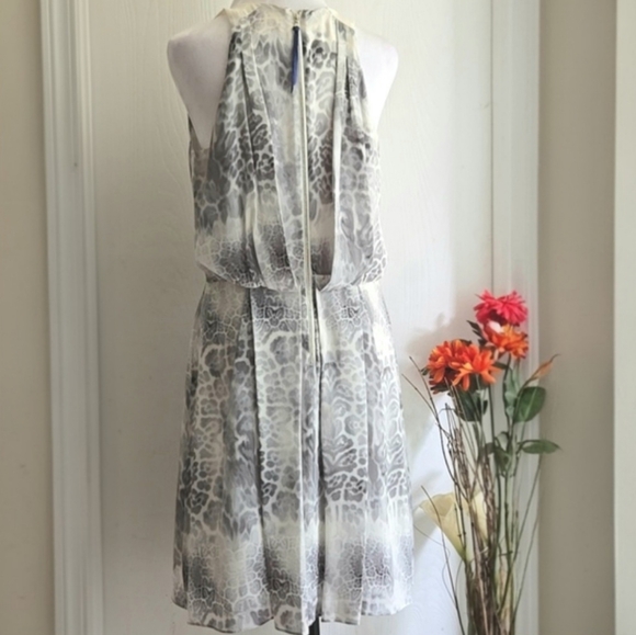 Rebecca Taylor | Silk White Animal Print Dress - Picture 3 of 14